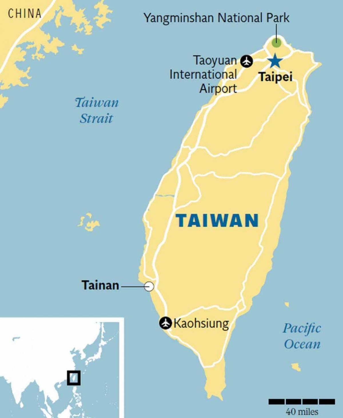 mapa ng tainan city sa Taiwan