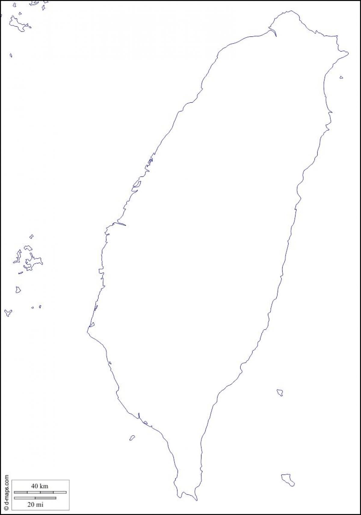 Mapa ng Taiwan blangko
