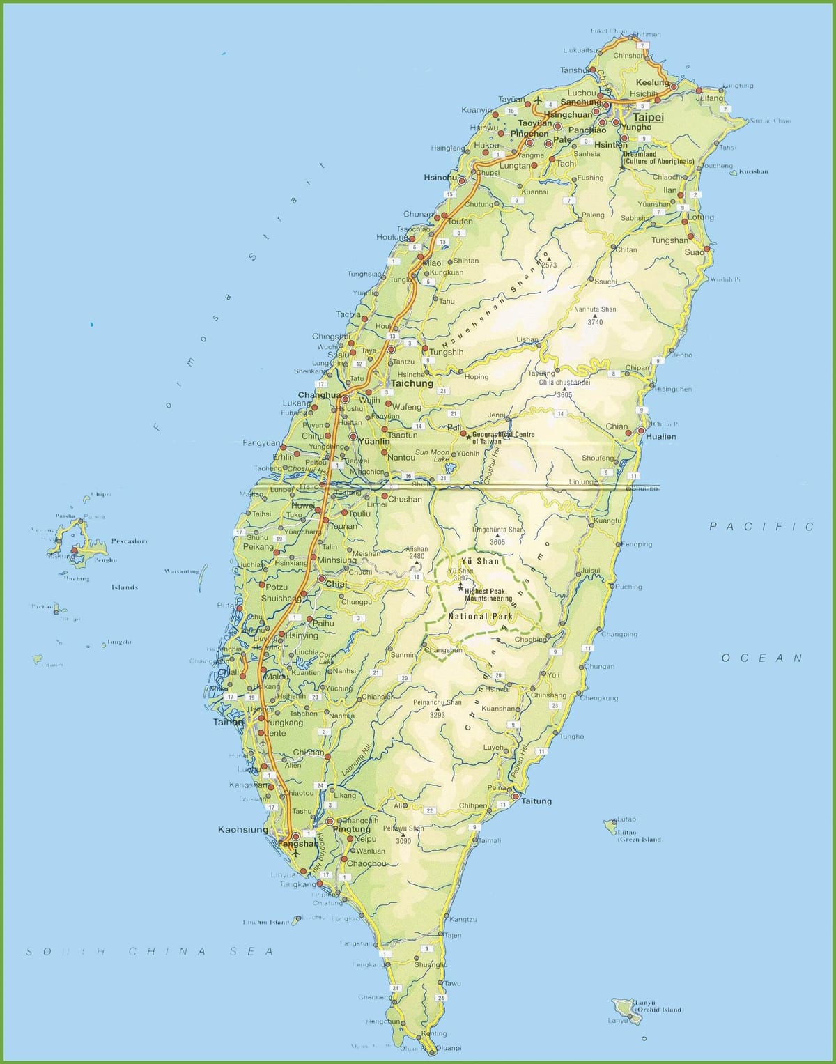 Mapa ng Taiwan camping
