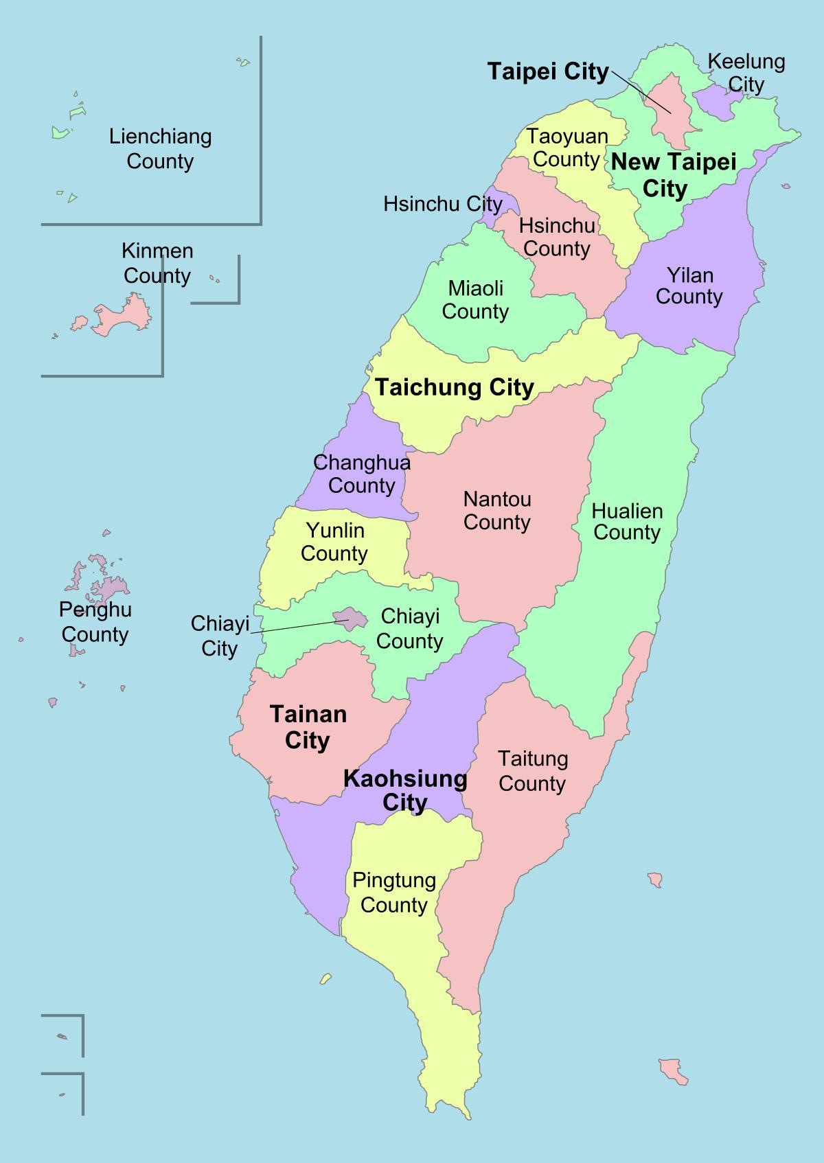 Mapa ng distrito sa Taiwan 