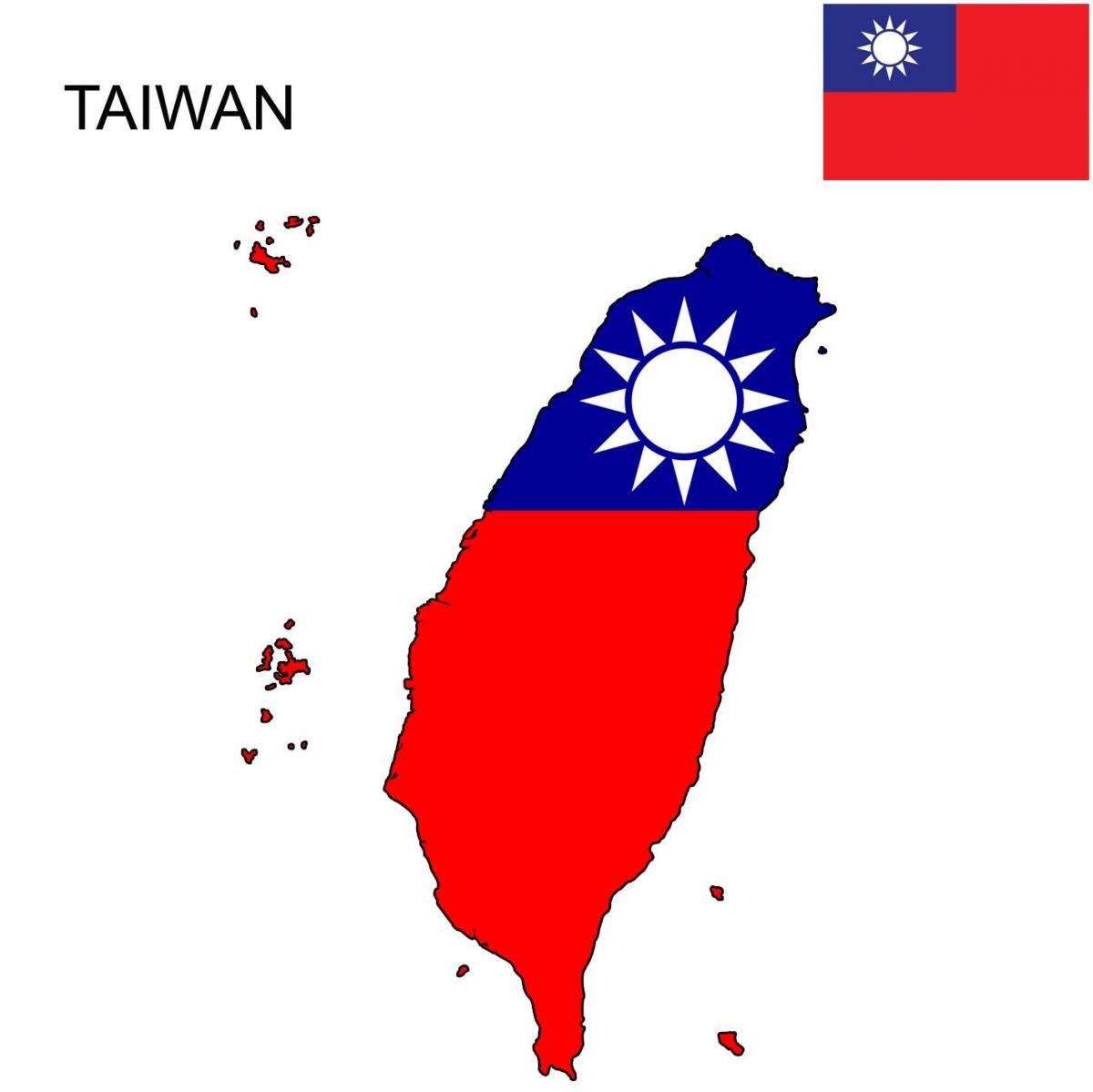 Mapa ng Taiwan bandila