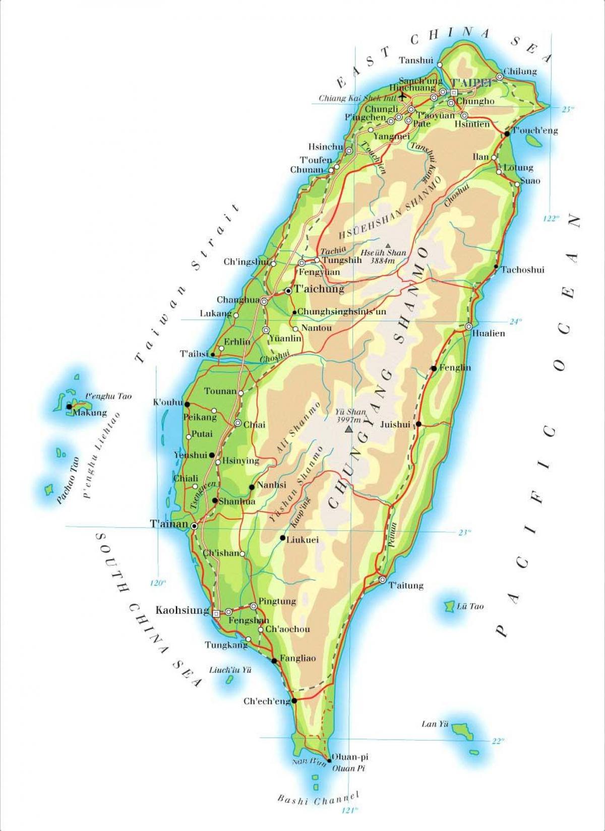 Mapa ng ilog sa Taiwan