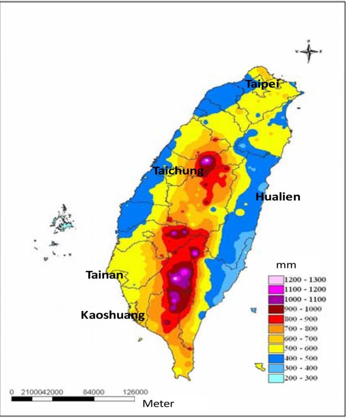 Mapa ng klima sa Taiwan
