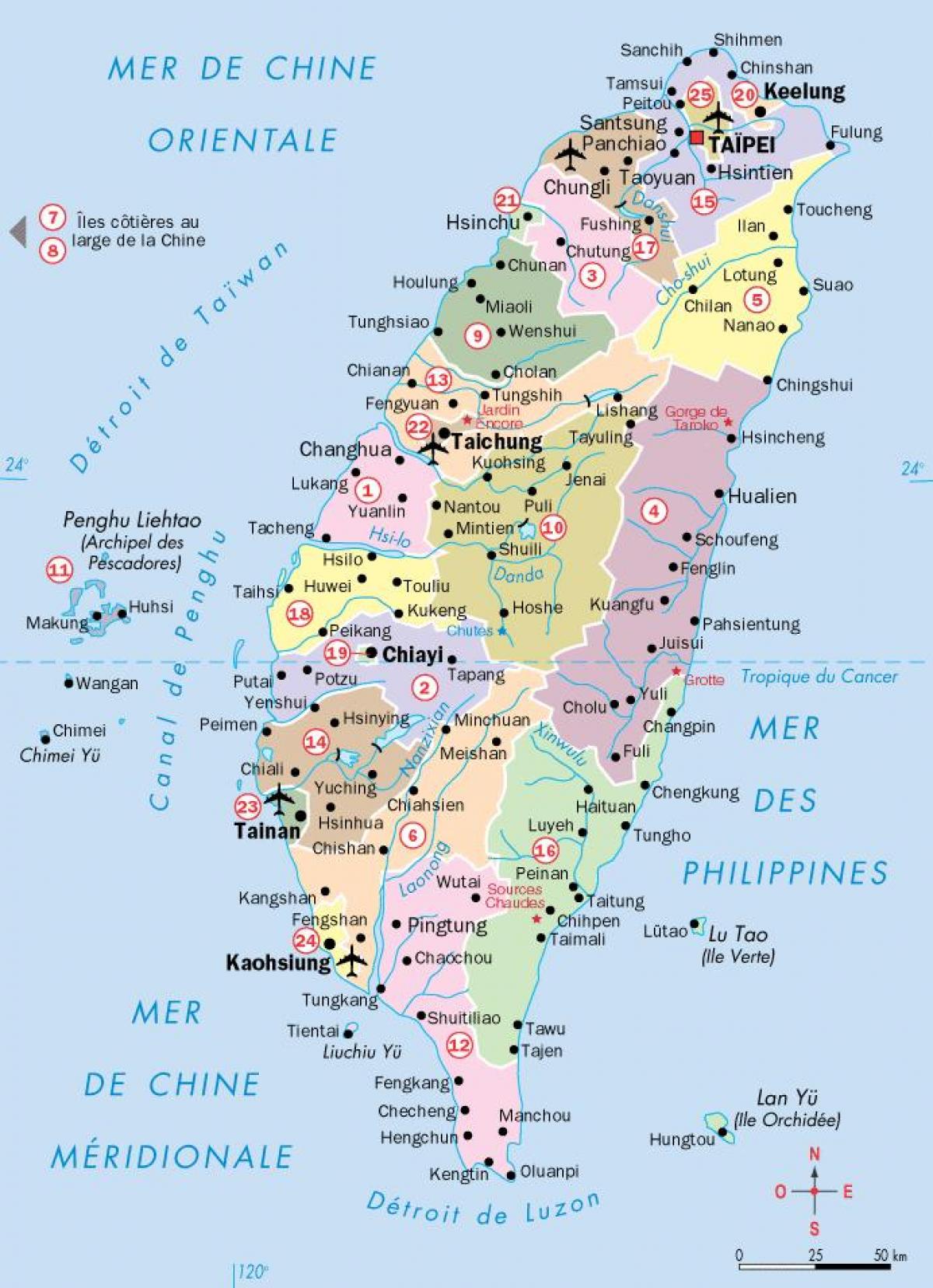mapa ng lungsod Taiwan