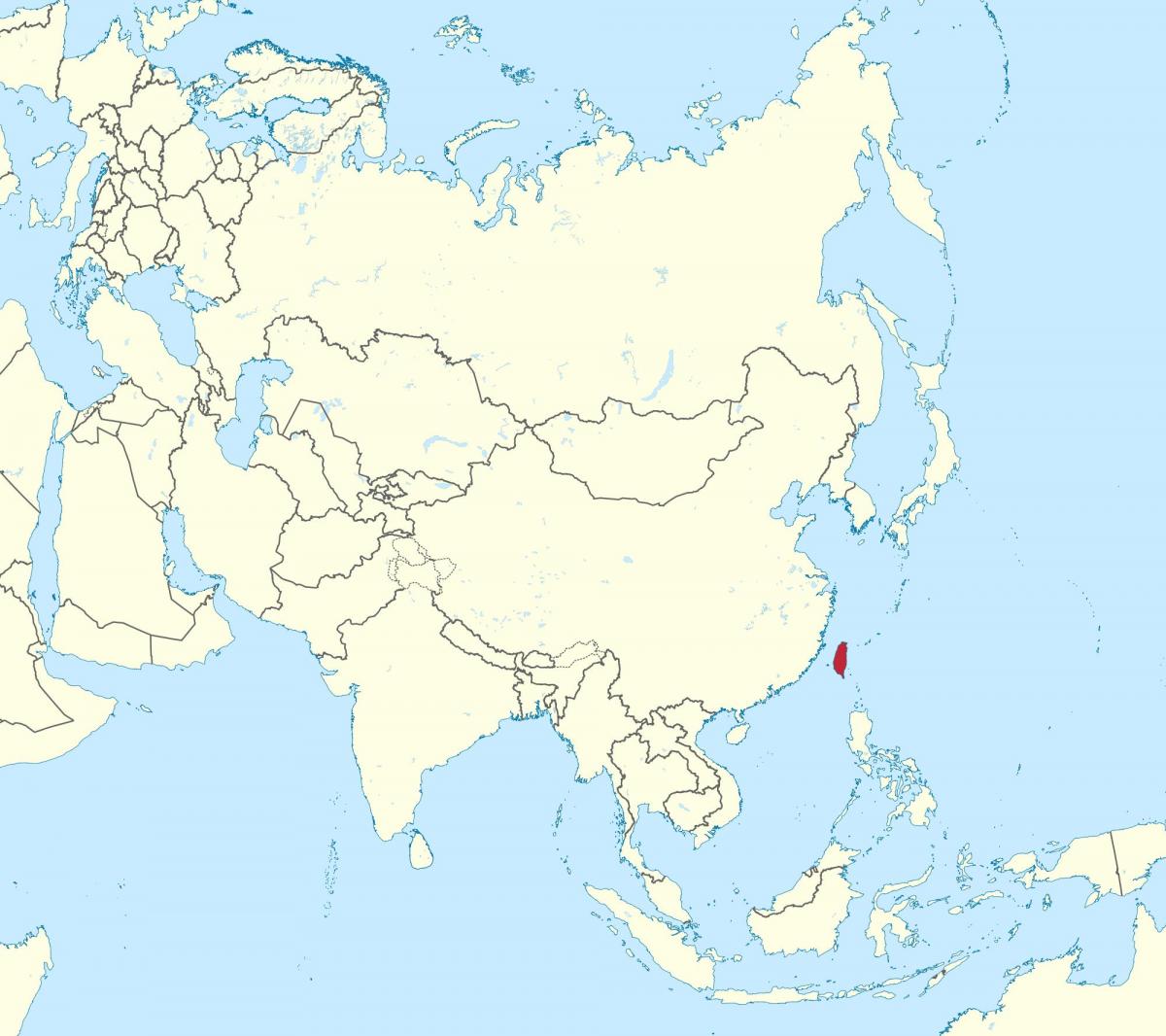 Taiwan mapa sa asya