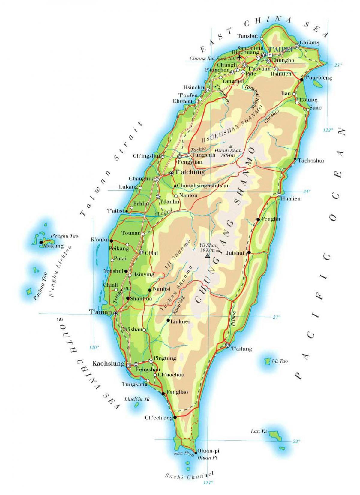 Taiwan highway mapa