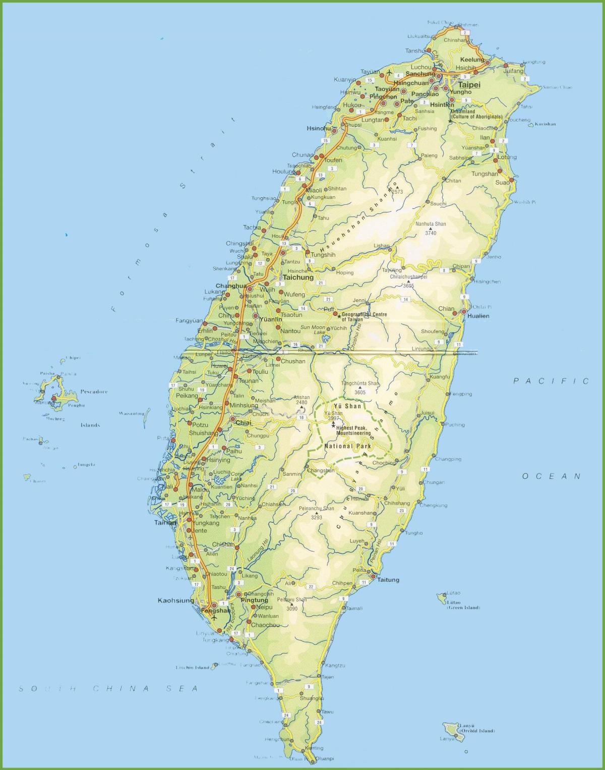 mapa ng Taiwan