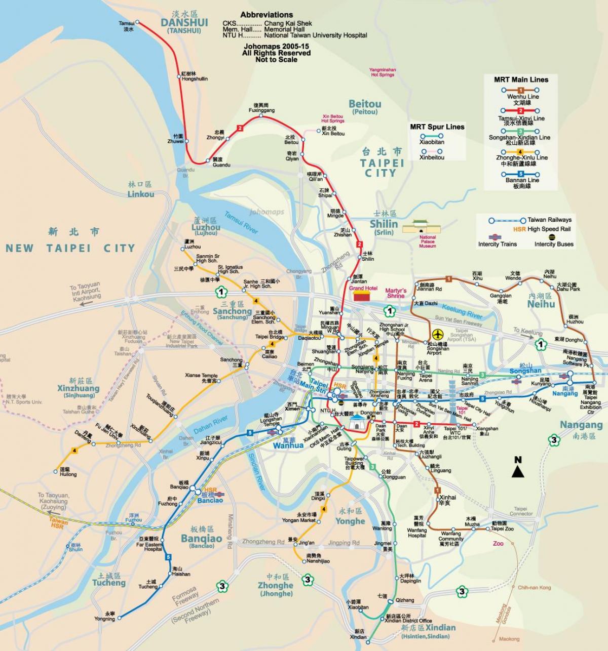 Taiwan mrt station mapa
