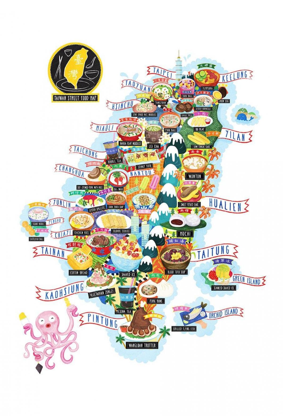 Mapa ng Taiwan food