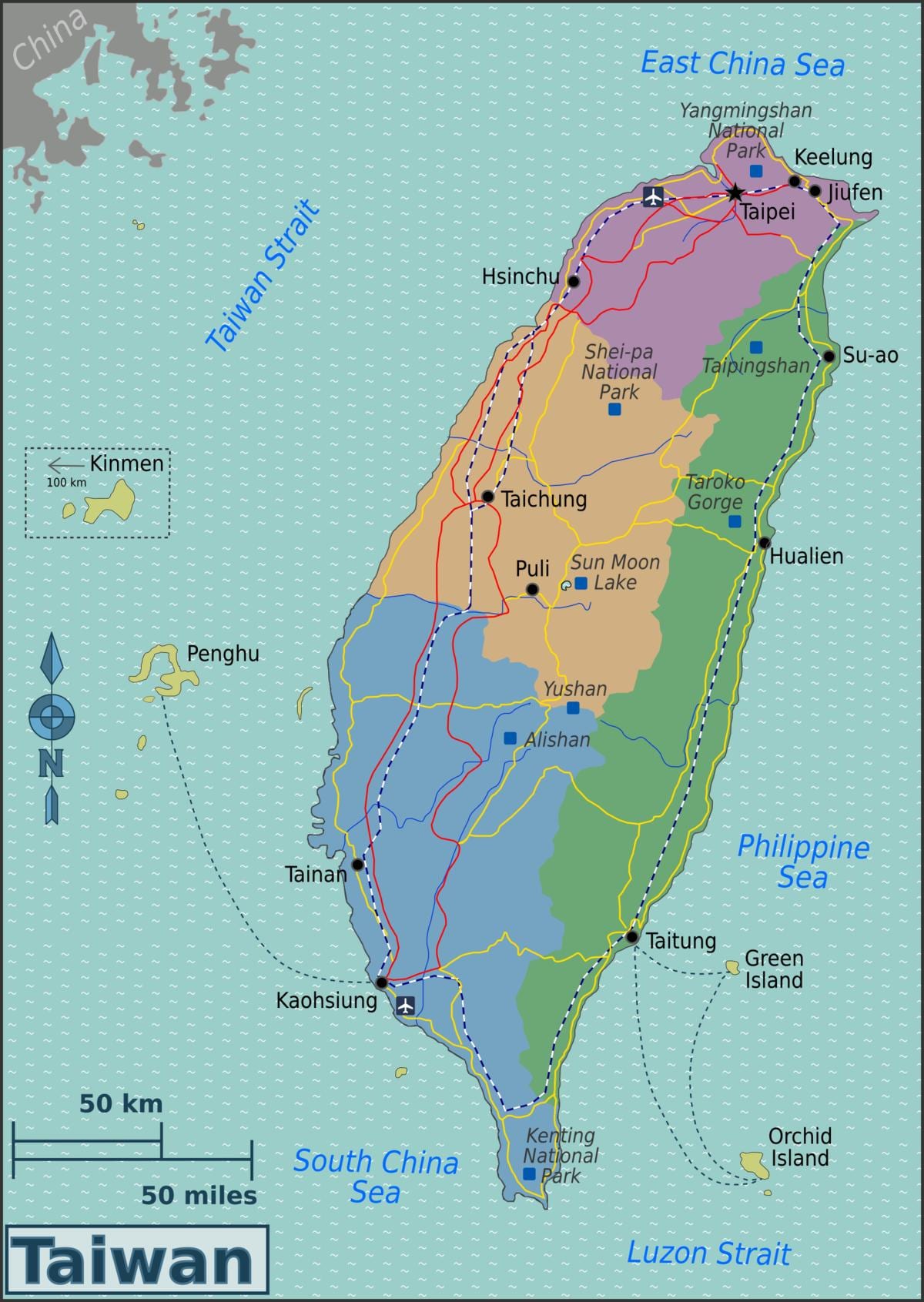 Mapa ng Taiwan port