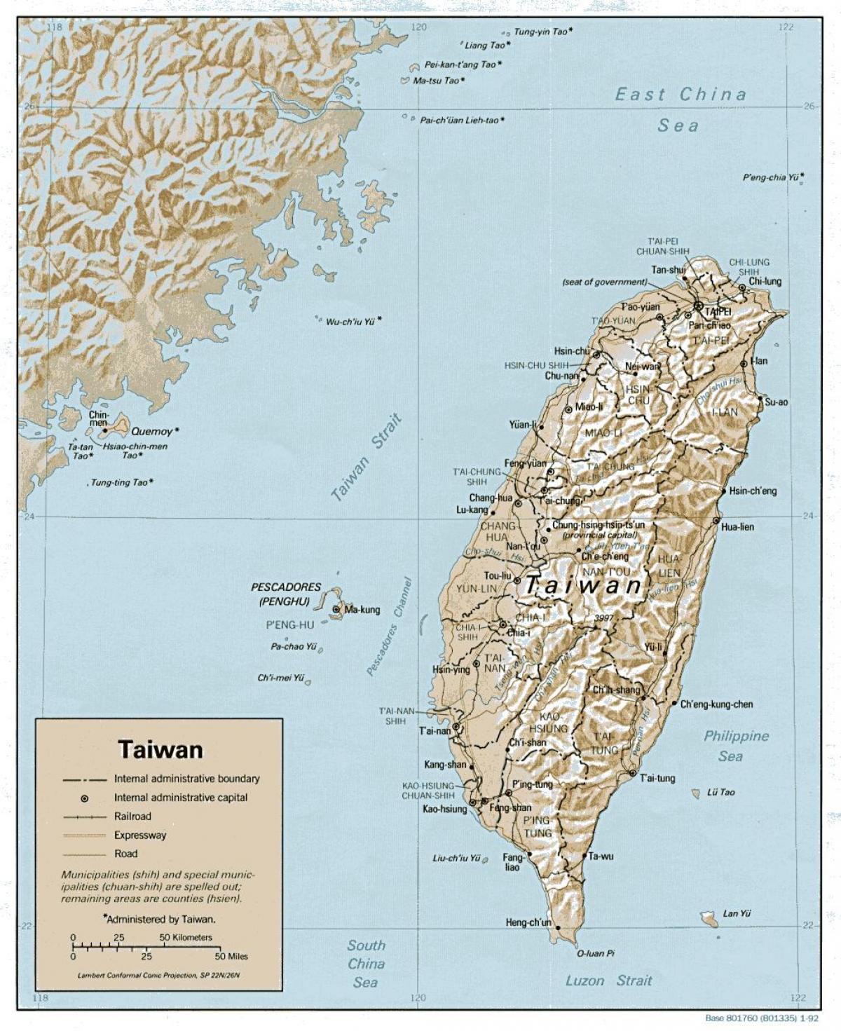 Mapa ng Taiwan mag-surf 