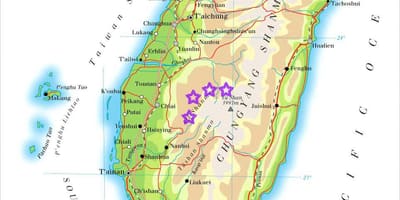 Mapa ng Taiwan bundok