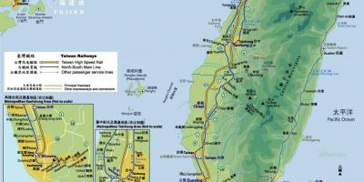 Istasyon ng tren sa mapa sa Taiwan