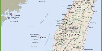 Isang mapa ng Taiwan