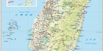 Mapa ng Taiwan sa mga atraksyong panturista